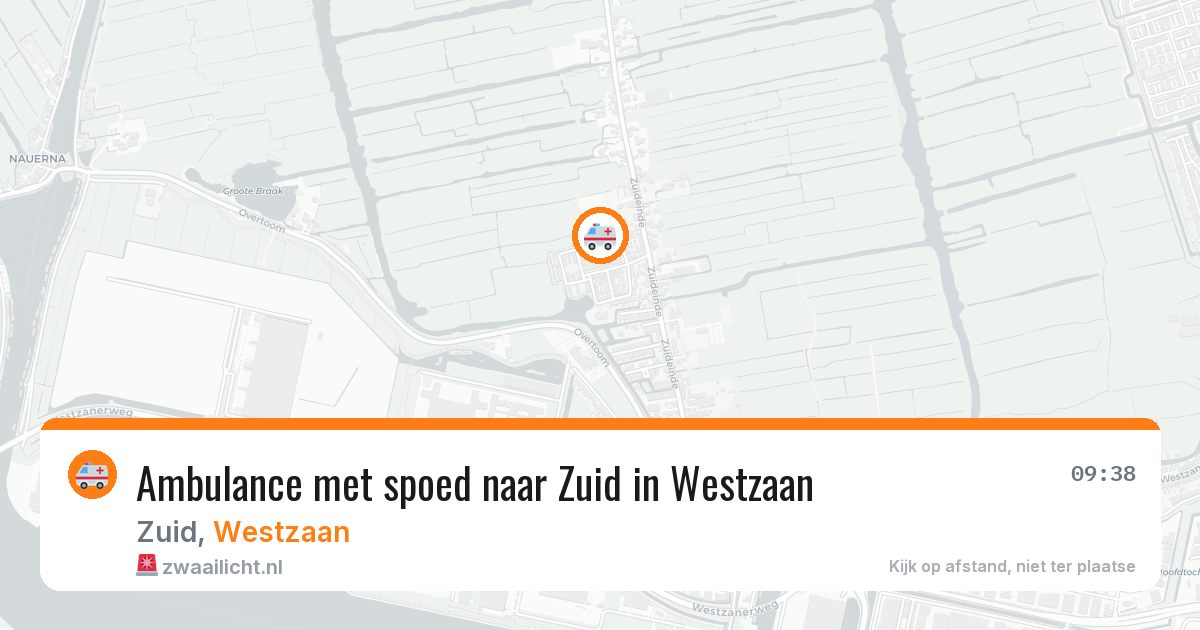 Ambulance met spoed naar Zuid in Westzaan — 29 jun 2026