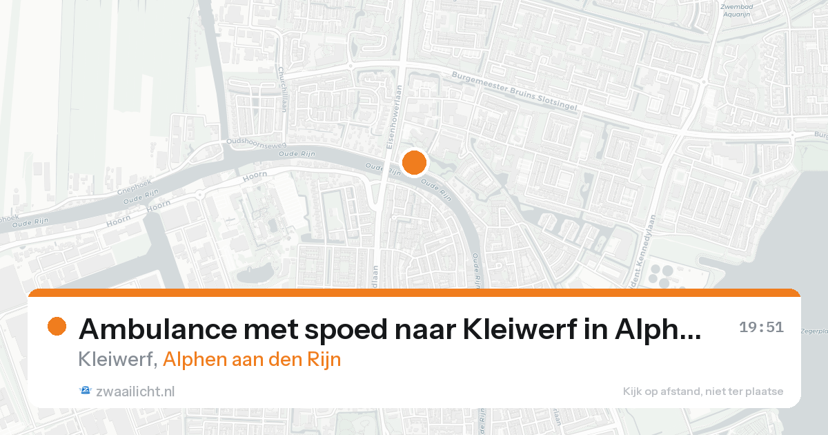 Ambulance met spoed naar Kleiwerf in Alphen aan den Rijn — 24 aug 2026