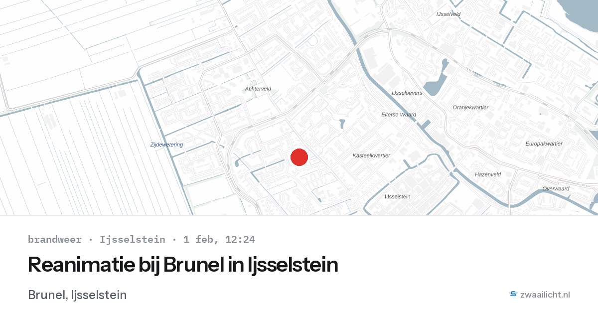 Reanimatie bij Brunel in Ijsselstein — 1 feb 2026