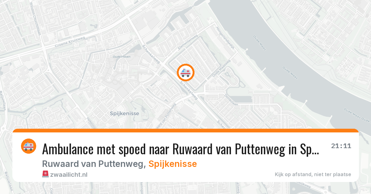 Ambulance met spoed naar Ruwaard van Puttenweg in Spijkenisse — 15 jun 2026