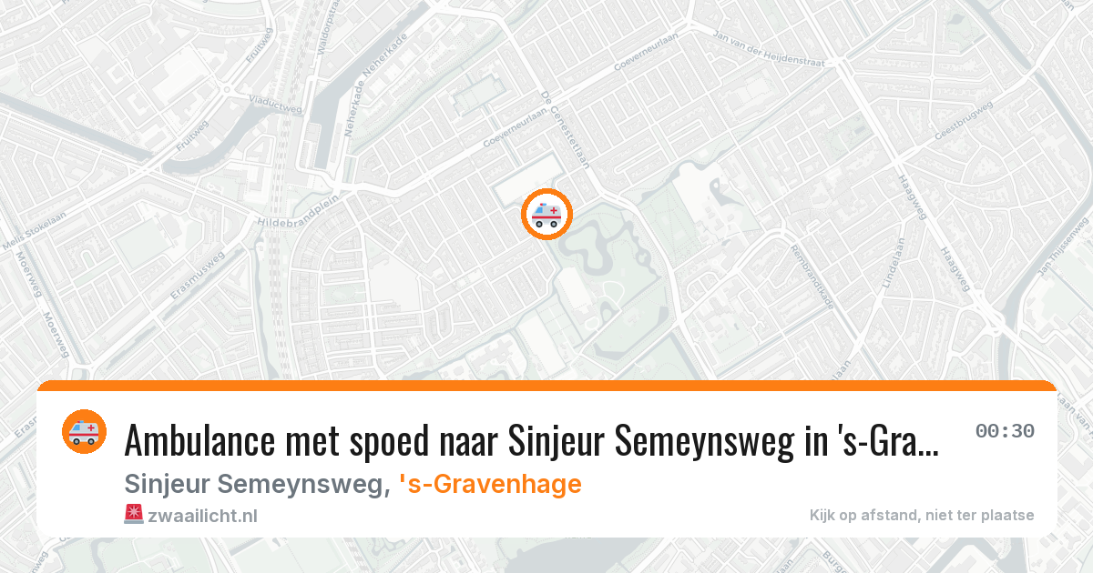 Ambulance met spoed naar Sinjeur Semeynsweg in 's-Gravenhage — 21 mrt 2026