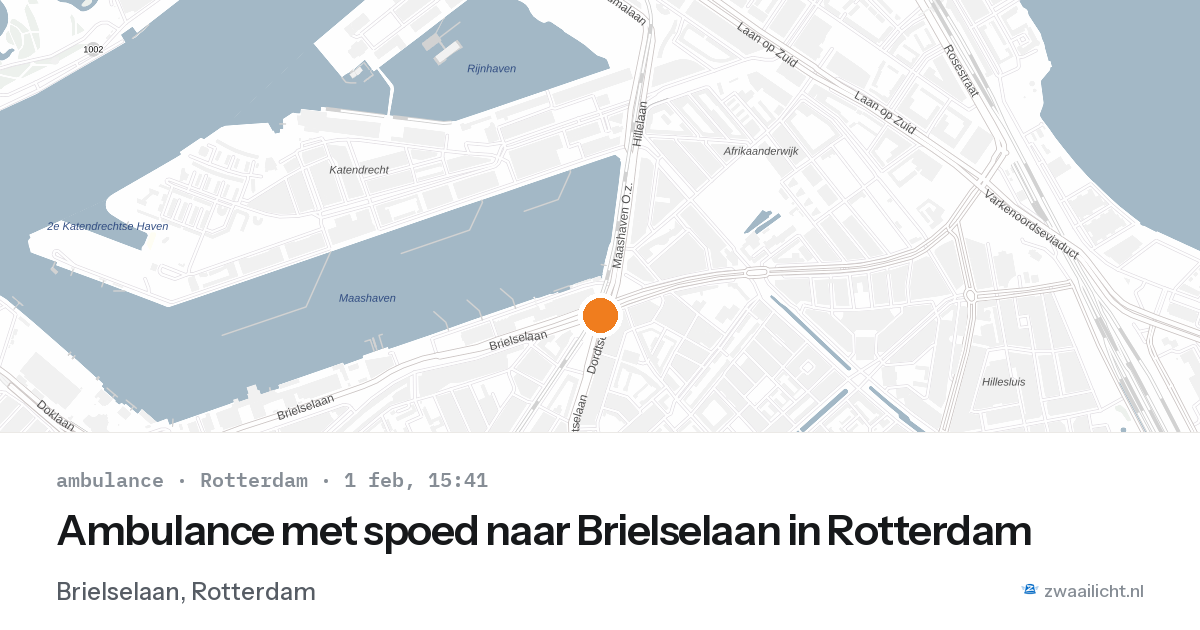 Ambulance met spoed naar Brielselaan in Rotterdam — 1 feb 2026
