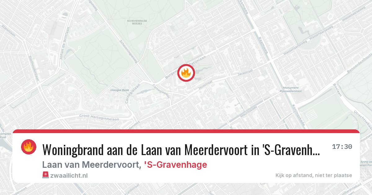 Woningbrand aan de Laan van Meerdervoort in 'S-Gravenhage — 2 jul 2026