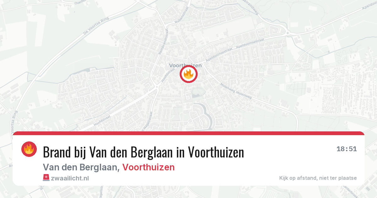 Brand bij Van den Berglaan in Voorthuizen — 20 mei 2026