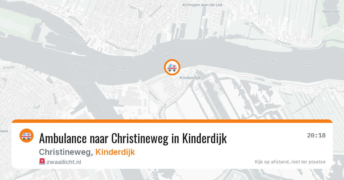 Ambulance naar Christineweg in Kinderdijk — 9 jul 2026