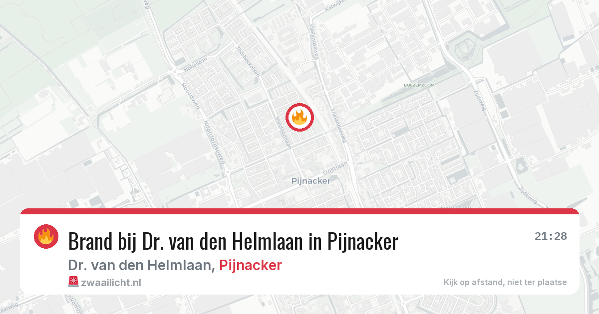 Brand bij Dr. van den Helmlaan in Pijnacker — 26 jun 2026