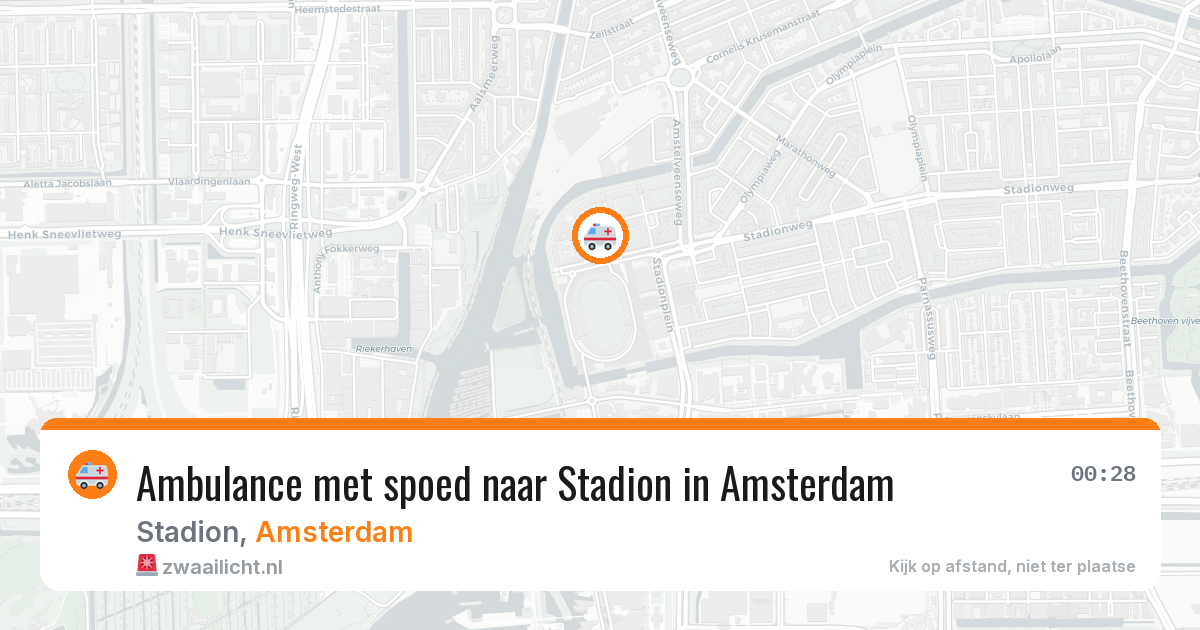 Ambulance met spoed naar Stadion in Amsterdam — 3 jul 2026