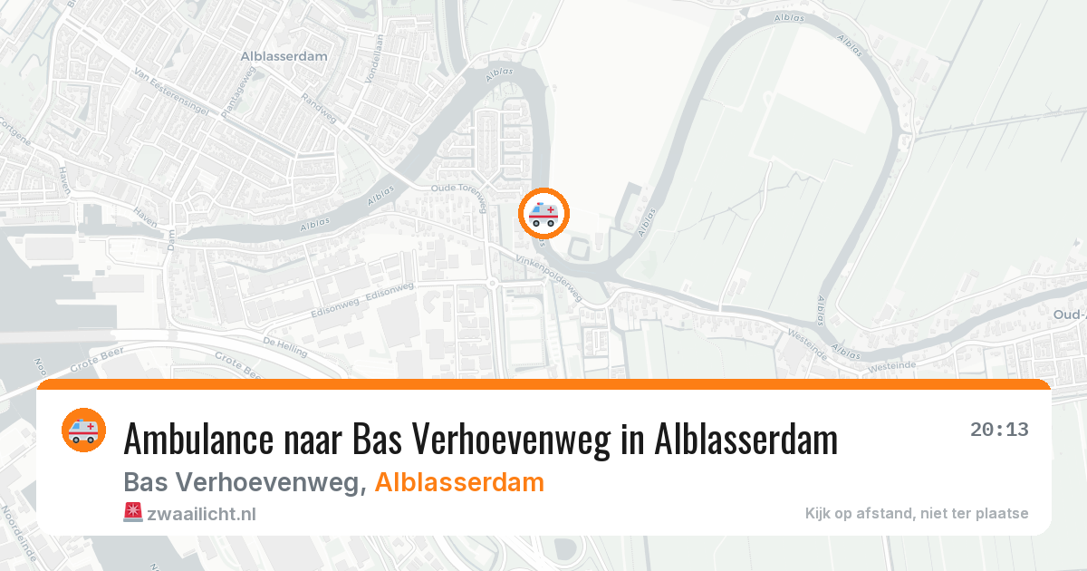 Ambulance naar Bas Verhoevenweg in Alblasserdam — 8 apr 2026
