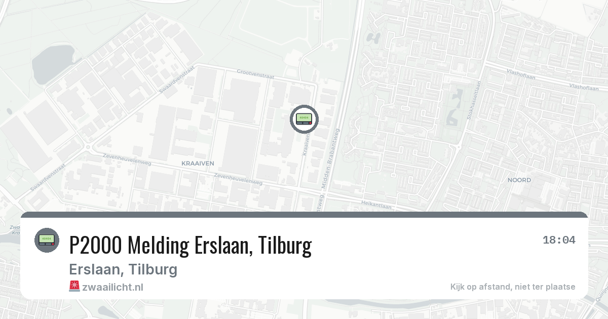 P2000 Melding Erslaan, Tilburg — 28 jun 2026