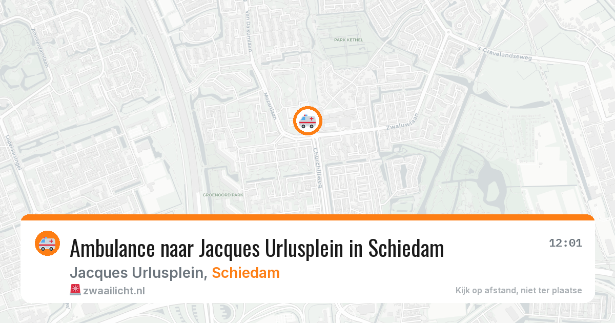 Ambulance naar Jacques Urlusplein in Schiedam — 16 mei 2026