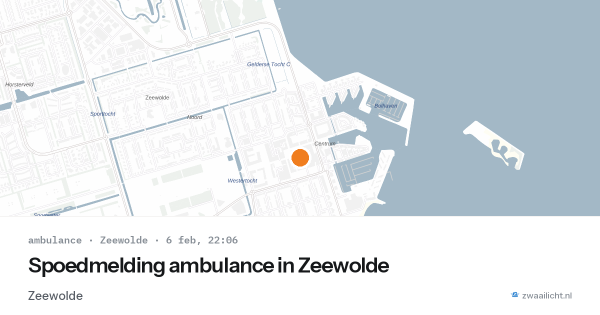 Spoedmelding ambulance in Zeewolde — 6 feb 2026