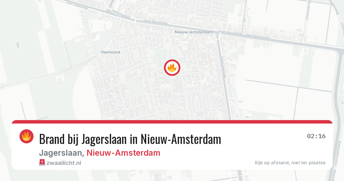 Brand bij Jagerslaan in Nieuw-Amsterdam — 5 jul 2026
