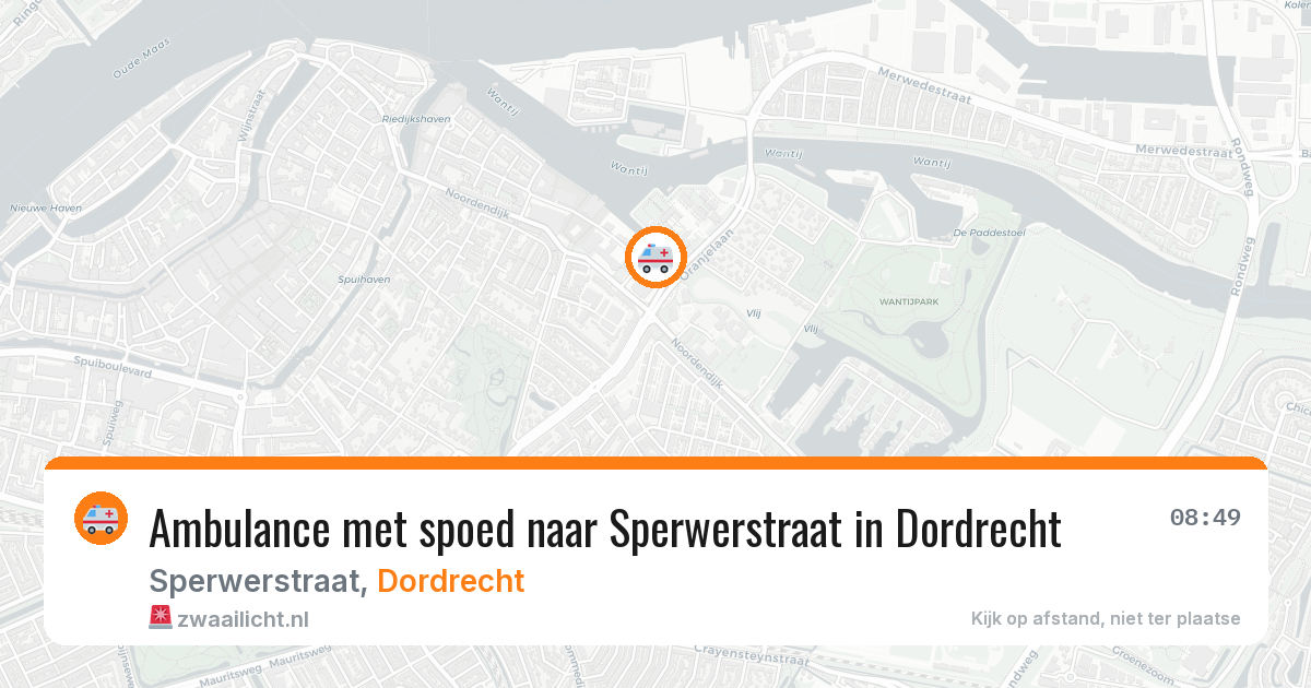 Ambulance met spoed naar Sperwerstraat in Dordrecht — 10 jun 2026