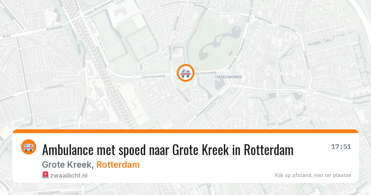 Ambulance met spoed naar Grote Kreek in Rotterdam — 31 jul 2026