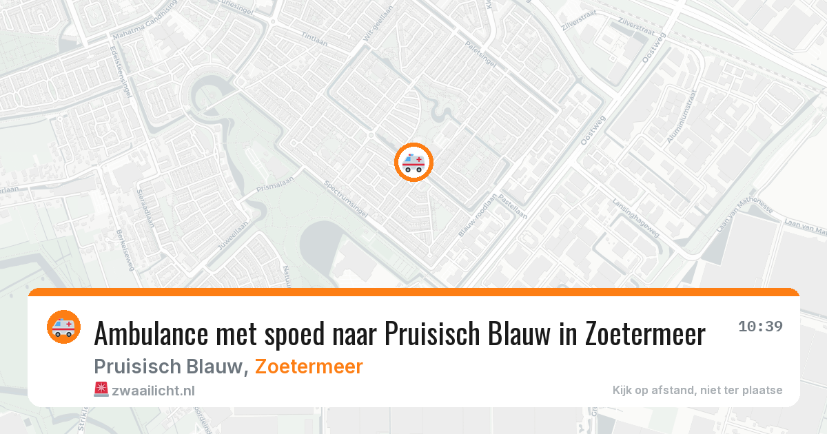 Ambulance met spoed naar Pruisisch Blauw in Zoetermeer — 25 jun 2026