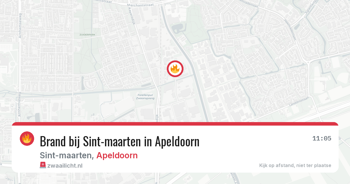 Brand bij Sint-maarten in Apeldoorn — 22 mrt 2026