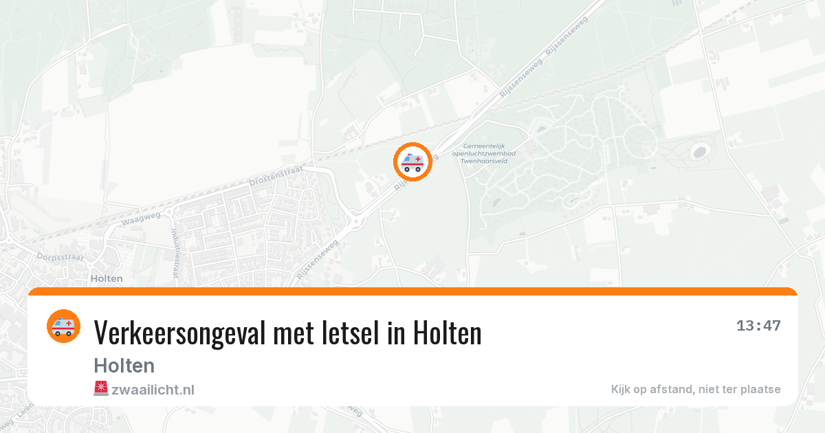 Verkeersongeval met letsel in Holten — 22 mrt 2026