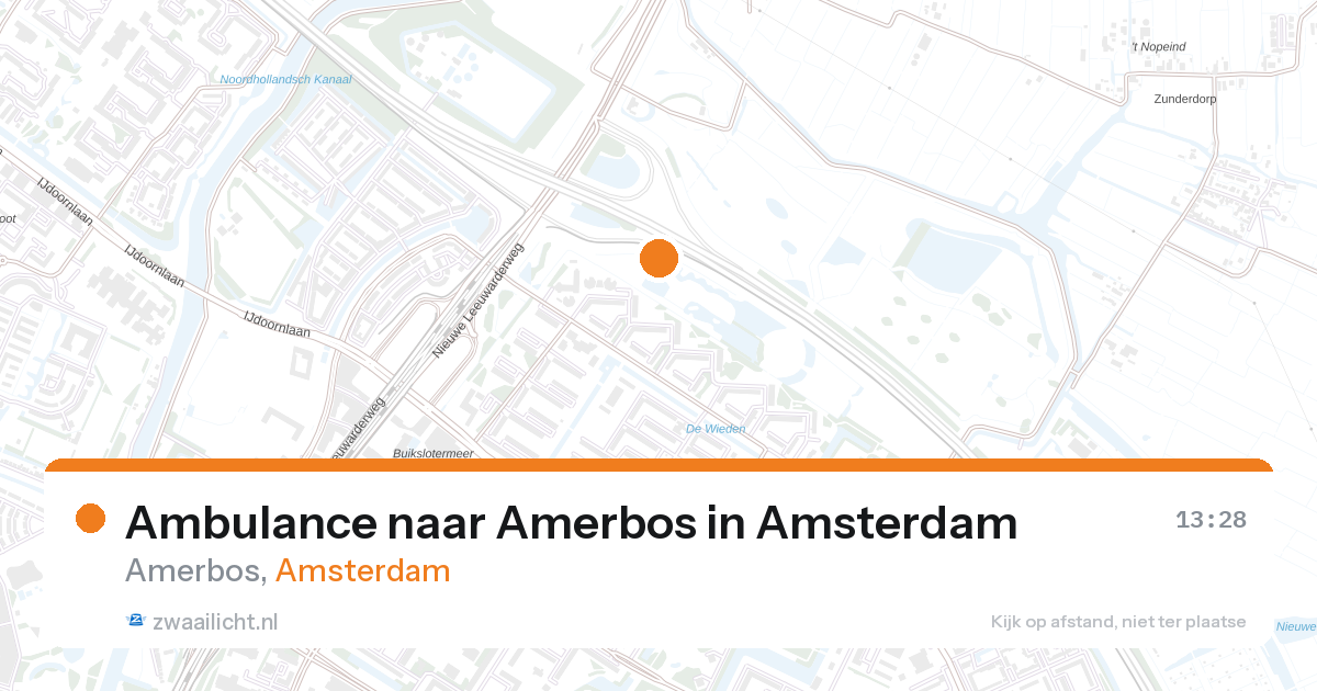 Ambulance naar Amerbos in Amsterdam — 26 aug 2026