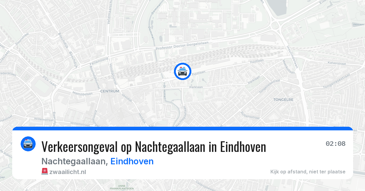 Verkeersongeval op Nachtegaallaan in Eindhoven — 15 mrt 2026