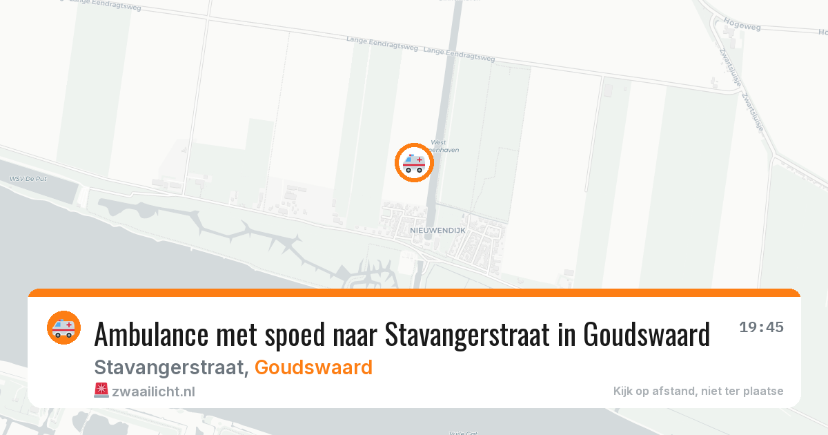 Ambulance met spoed naar Stavangerstraat in Goudswaard — 22 jan 2026