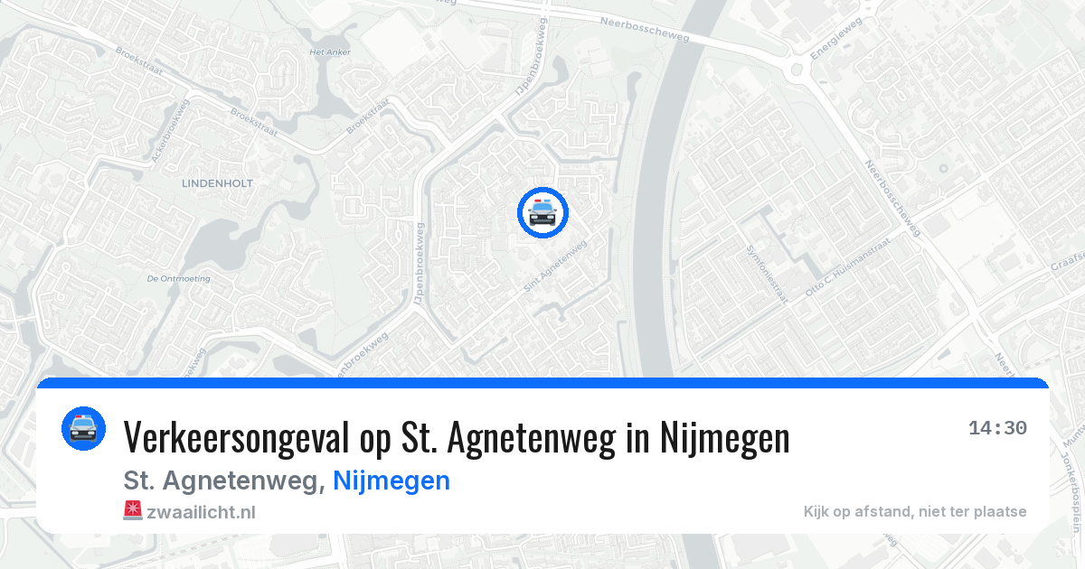 Verkeersongeval op St. Agnetenweg in Nijmegen — 27 mrt 2026