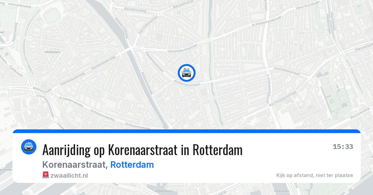 Aanrijding op Korenaarstraat in Rotterdam — 14 jun 2026