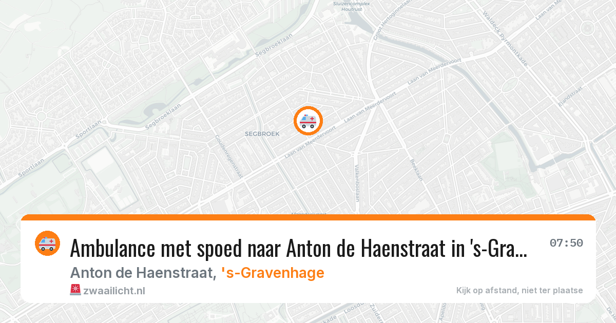 Ambulance met spoed naar Anton de Haenstraat in 's-Gravenhage — 30 mei 2026