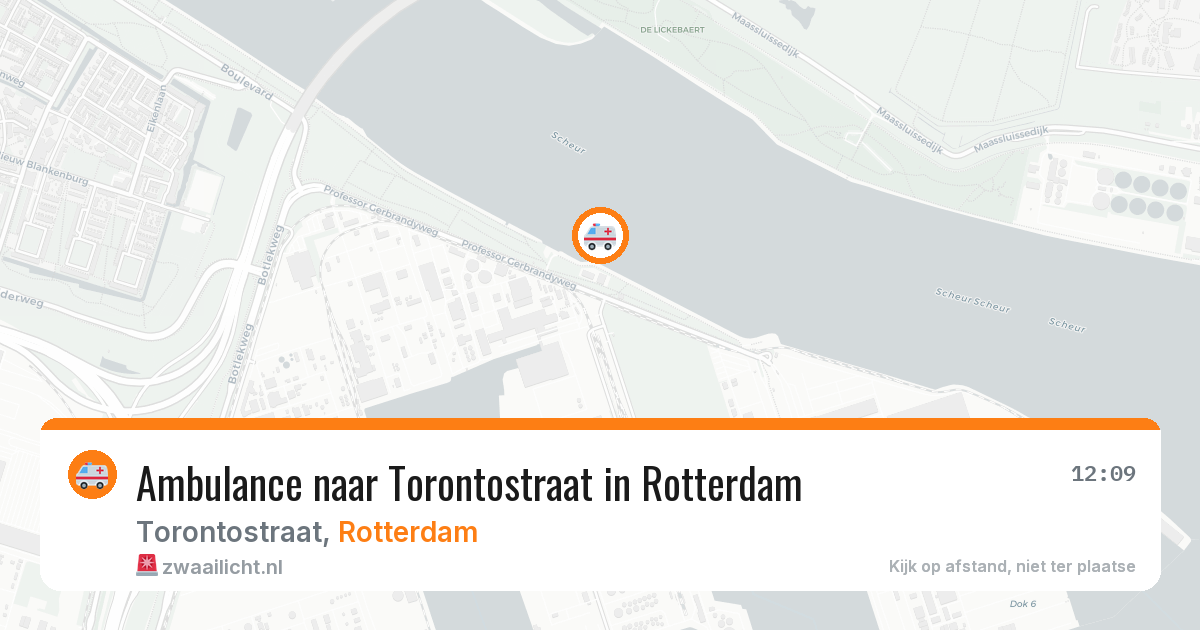 Ambulance naar Torontostraat in Rotterdam — 22 jun 2026