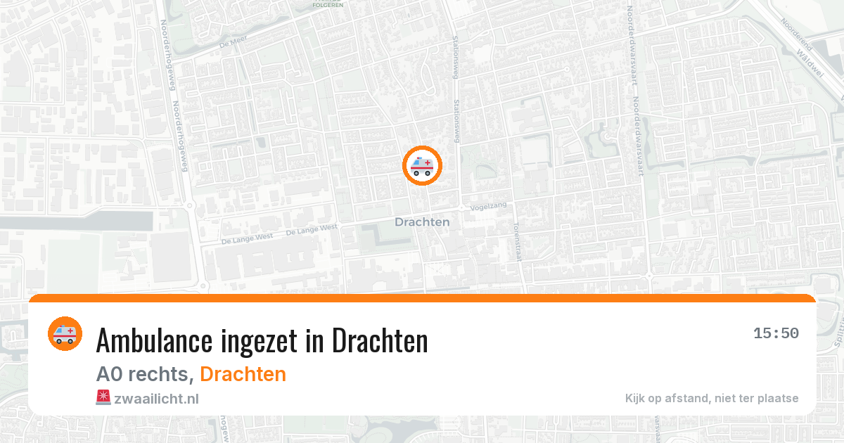 Ambulance ingezet in Drachten — 15 mei 2026