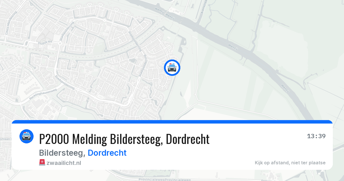 P2000 Melding Bildersteeg, Dordrecht — 8 jul 2026