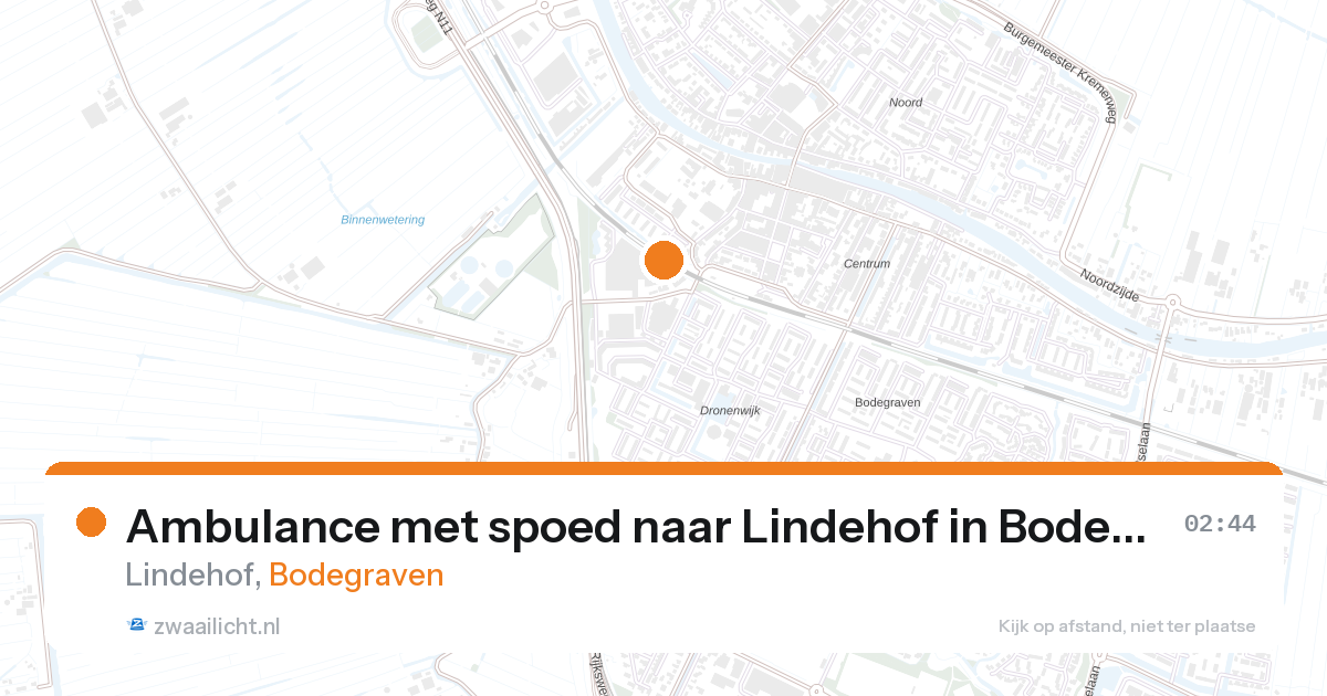 Ambulance met spoed naar Lindehof in Bodegraven — 12 mei 2026