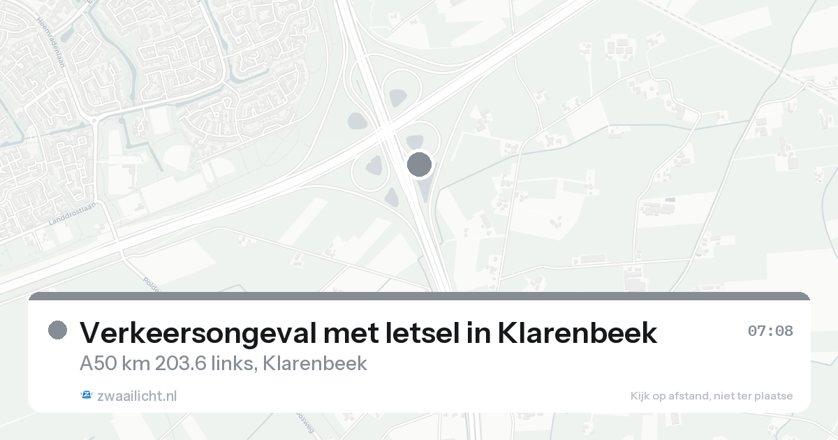 Verkeersongeval met letsel in Klarenbeek — 15 aug 2026