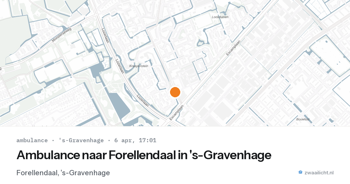 Ambulance naar Forellendaal in 's-Gravenhage — 10 mrt 2026