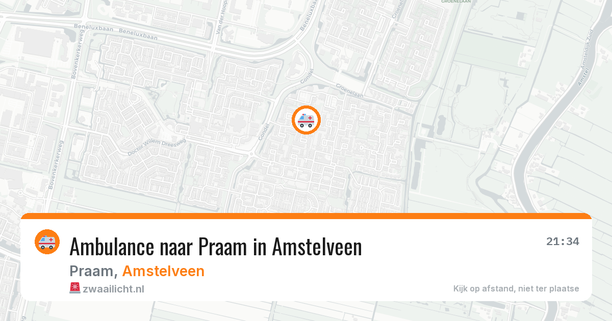 Ambulance naar Praam in Amstelveen — 9 apr 2026