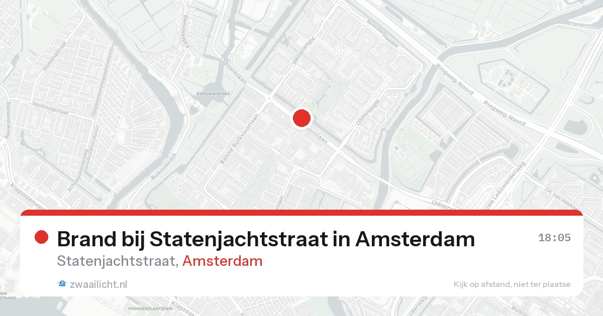 Brand bij Statenjachtstraat in Amsterdam — 25 aug 2026
