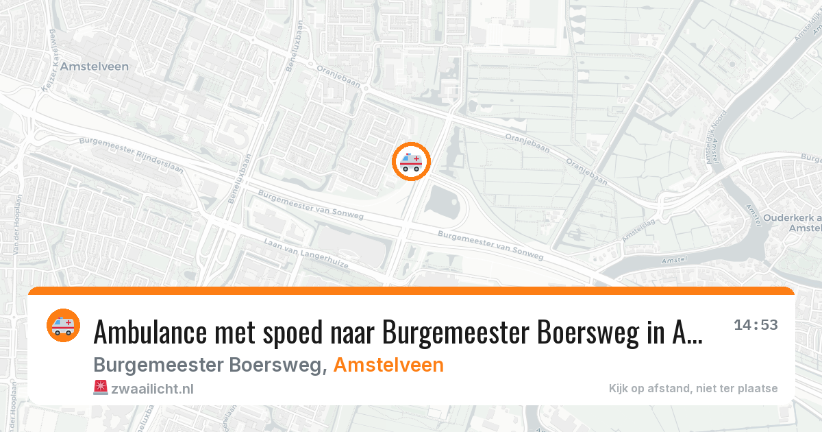 Ambulance met spoed naar Burgemeester Boersweg in Amstelveen — 11 aug 2026