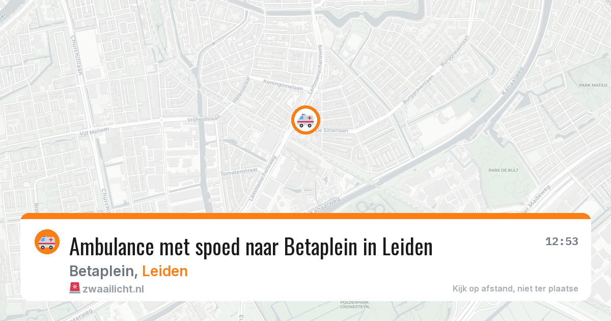 Ambulance met spoed naar Betaplein in Leiden — 8 feb 2026