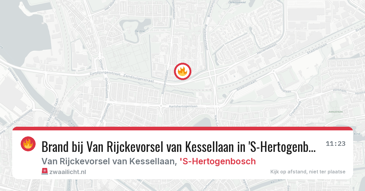 Brand bij Van Rijckevorsel van Kessellaan in 'S-Hertogenbosch — 23 mei 2026