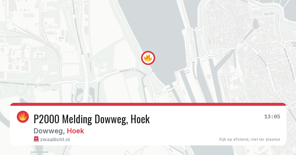 P2000 Melding Dowweg, Hoek — 9 jun 2026