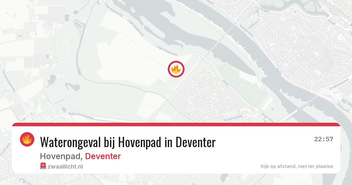 Waterongeval bij Hovenpad in Deventer — 22 jun 2026