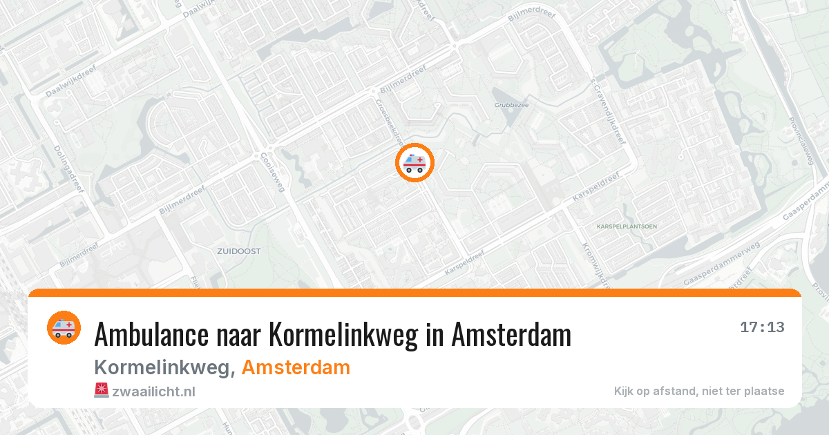 Ambulance naar Kormelinkweg in Amsterdam — 13 jun 2026