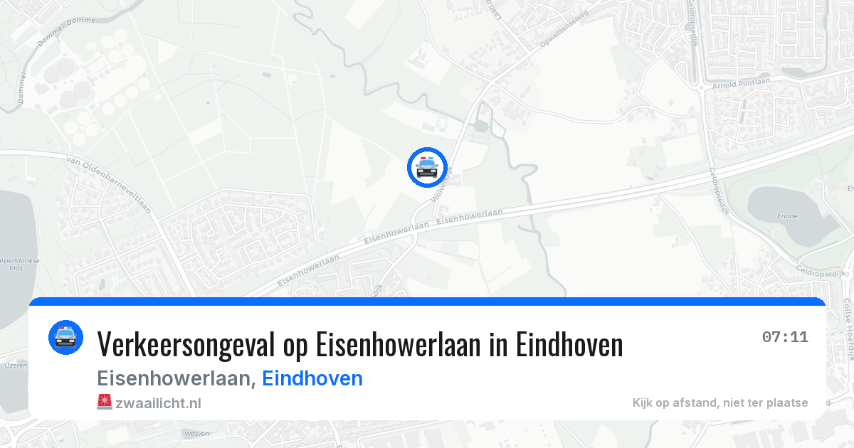 Verkeersongeval op Eisenhowerlaan in Eindhoven — 15 mrt 2026