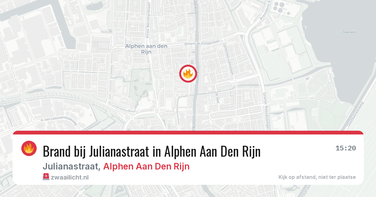 Brand bij Julianastraat in Alphen Aan Den Rijn — 4 aug 2026