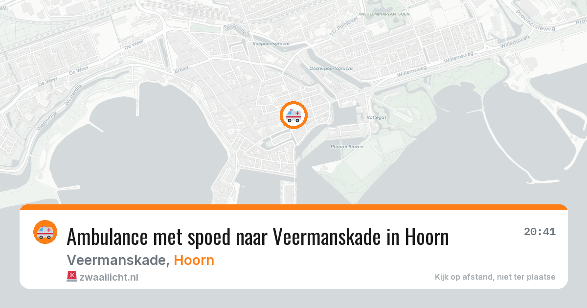 Ambulance met spoed naar Veermanskade in Hoorn — 18 mei 2026