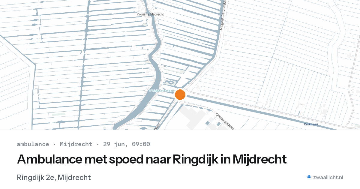 Ambulance met spoed naar Ringdijk in Mijdrecht — 29 jun 2026