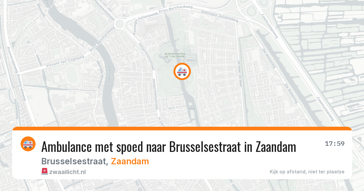 Ambulance met spoed naar Brusselsestraat in Zaandam — 25 jan 2026