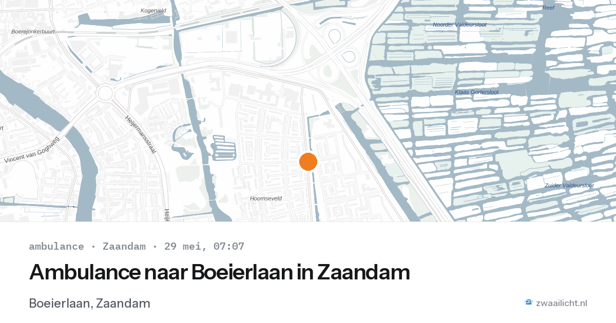 Ambulance naar Boeierlaan in Zaandam — 29 mei 2026