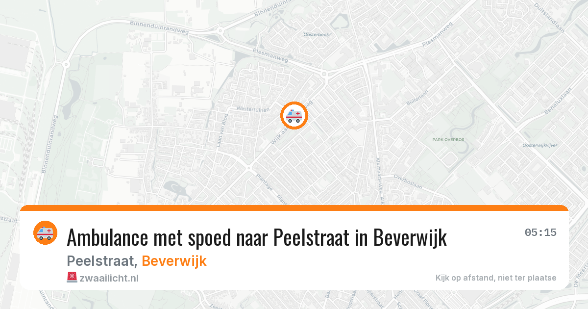 Ambulance met spoed naar Peelstraat in Beverwijk — 26 apr 2026