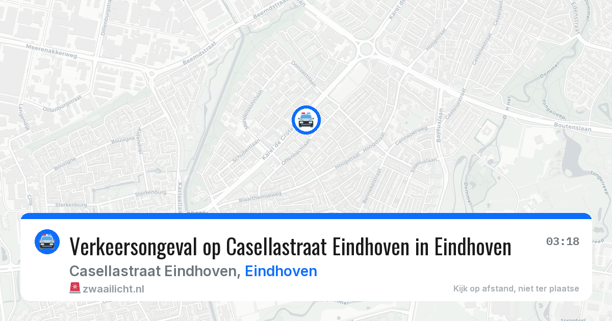 Verkeersongeval op Casellastraat Eindhoven in Eindhoven — 27 jun 2026