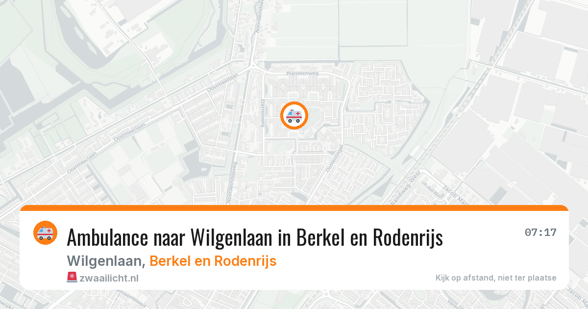 Ambulance naar Wilgenlaan in Berkel en Rodenrijs — 27 mei 2026